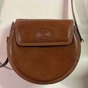 Gucci Tan Leather Round Crossbody Bag